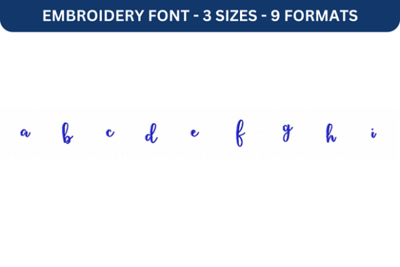 Review: Lettres Douces Font Lower a to I for Embroidery