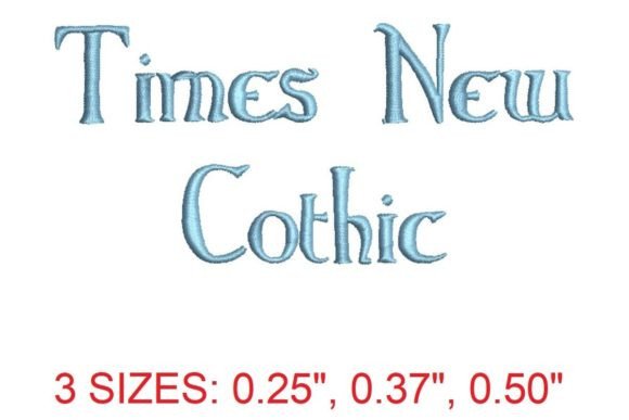 Review: Times New Gothic Embroidery Font