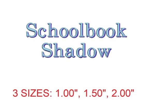 Reviewing Schoolbook Shadow Font for Embroidery